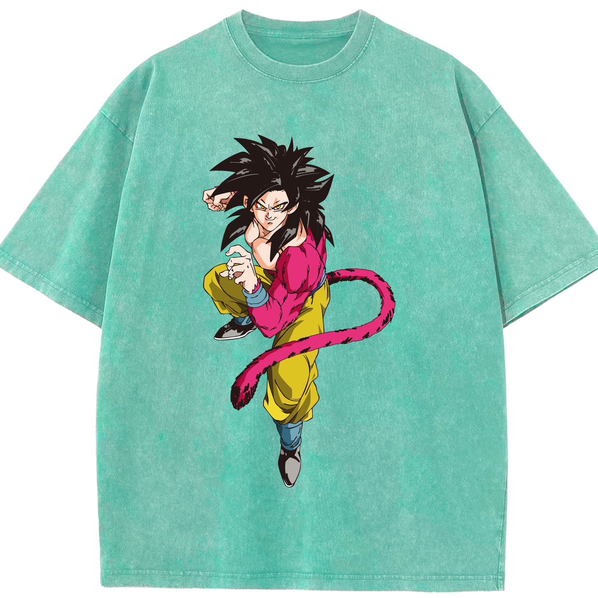 （画像用） ドラゴンボール 孫悟空（そん ごくう）Son Goku カカロット DRAGON BALL Kakarotto 綿100% ヴィンテージ風 半袖Tシャツ（フロントプリント）